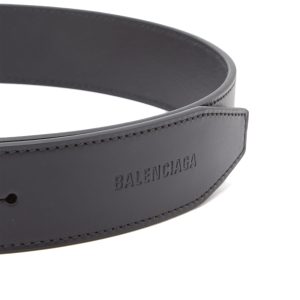 Balenciaga BB Signature Logo Silver Belt