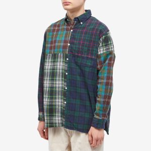 END. x Beams Plus 'Ivy League' Button Down Flannel Check Panel Shirt