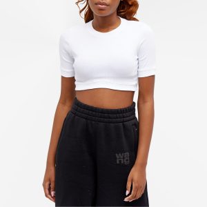 Palm Angels Fitted Ribbed Crop T-Shirt