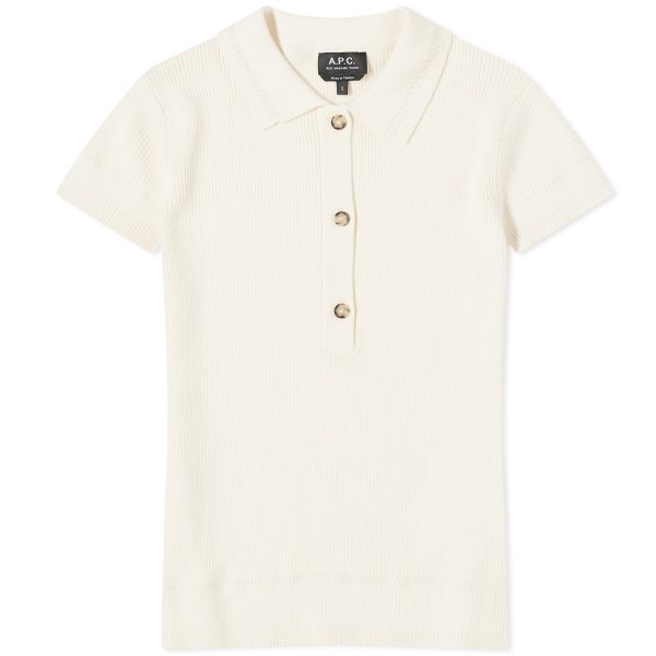 A.P.C. Elora Knitted Polo Top