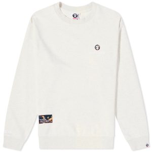 AAPE Now Silicon Badge Crew Sweat