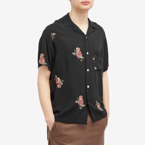 Portuguese Flannel Embroidered Roses Vacation Shirt