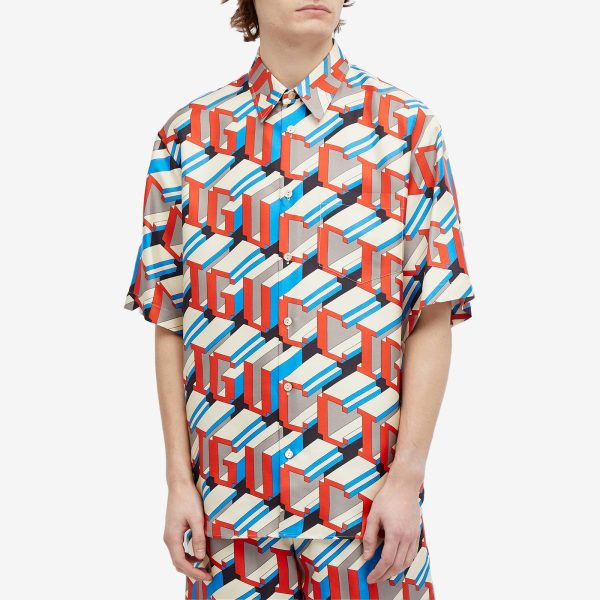 Gucci Pixel Logo Short Sleeve Shirt