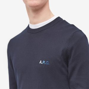 A.P.C Sylvain Logo Crew Knit