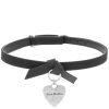 Acne Studios Leather Heart Choker Necklace