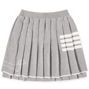 Thom Browne Hector Pleated 4 Bar Mini Skirt