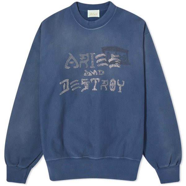 Aries Aged Aries and Destroy Diamante Crew Sweat