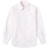 Thom Browne Floral Applique Striped Button Down Oxford Shirt