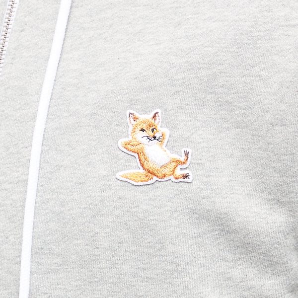 Maison Kitsune Chillax Fox Patch Zipped Hoodie