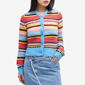Ganni Soft Wool Stripe Cardigan