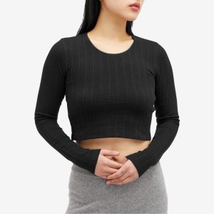 JW Anderson Cropped Anchor Embroidered Top