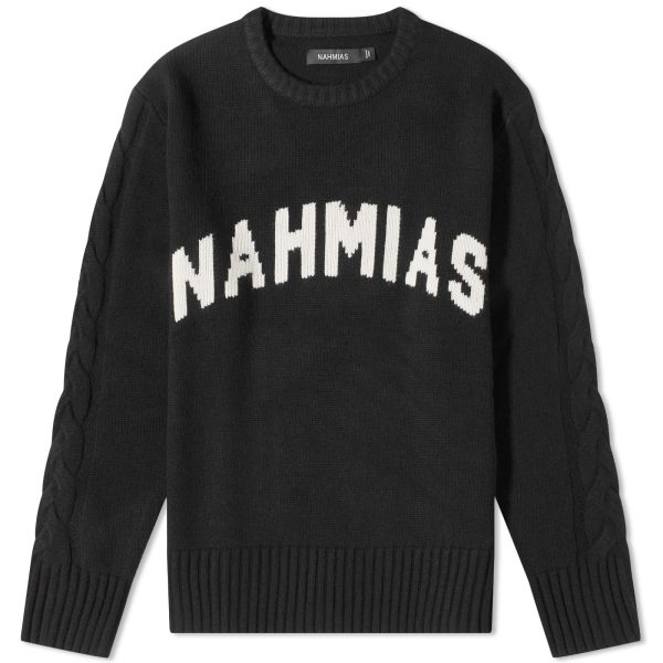 Nahmias Logo Intarsia Crew Knit