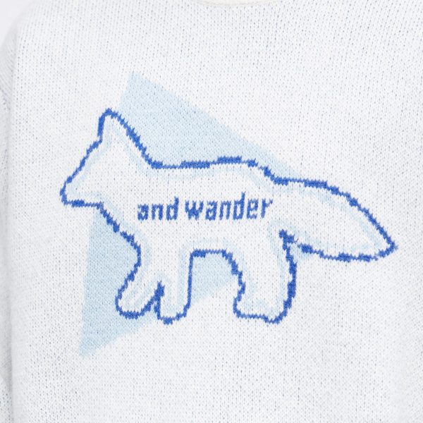 and wander x Maison Kitsune Crew Knit