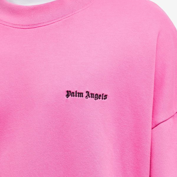 Palm Angels Embroidered Small Logo Crew Sweat