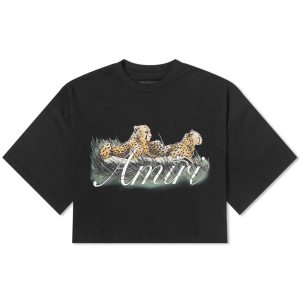 AMIRI Cheetah Logo Cropped T-Shirt