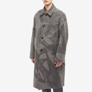 Dries Van Noten Rankle Pattern Wool Coat