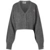 A Bathing Ape Cable Cropped Knit Cardigan