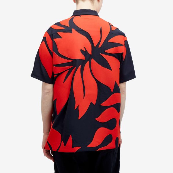Sacai Floral Embroidered Patch Vacation Shirt