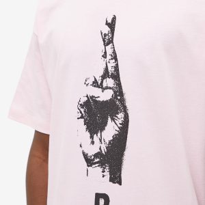 Raf Simons Oversized Hand Sign Print T-Shirt