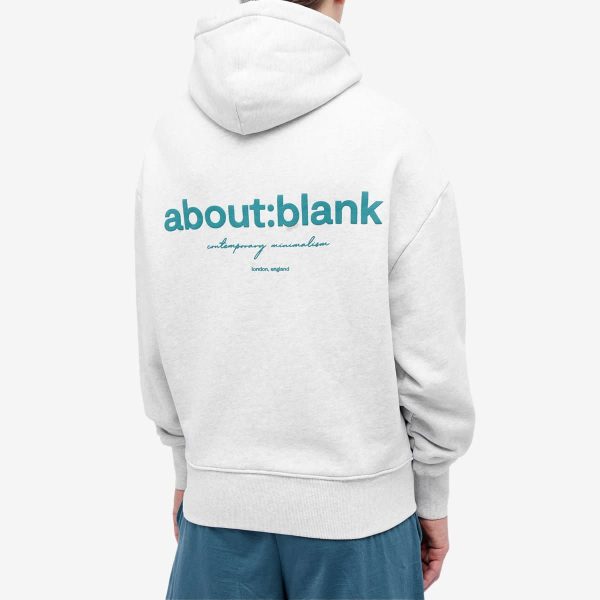 about:blank Box Logo Hoodie