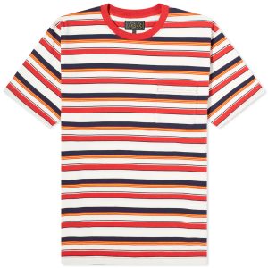 Beams Plus Multi Stripe Pocket T-Shirt