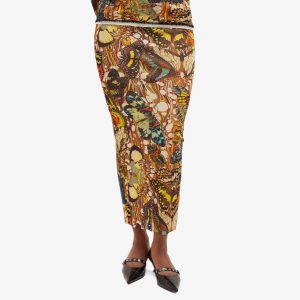 Jean Paul Gaultier Butterfly Mesh Maxi Skirt