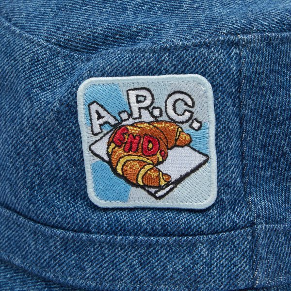 END. x A.P.C. 'Coffee Club' Mark Bucket Hat