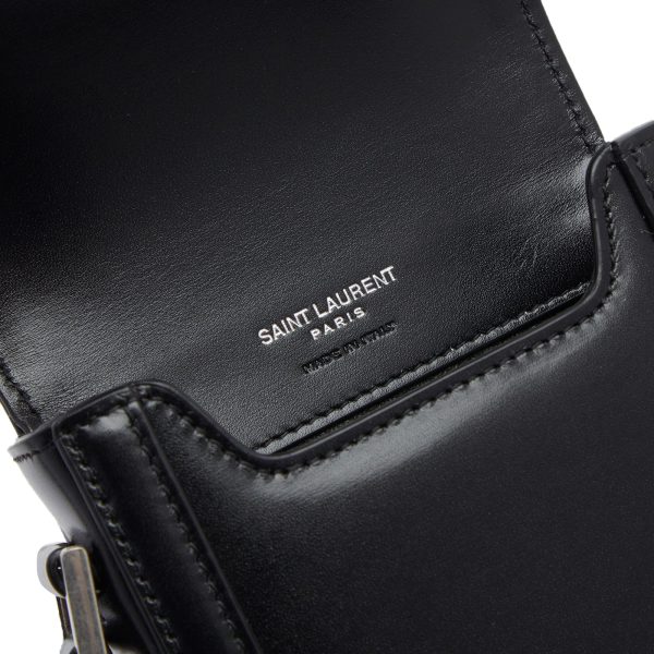 Saint Laurent YSL Logo Leather Phone Case