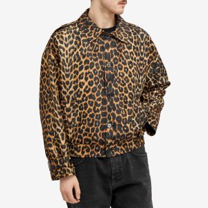 Saint Laurent Leopard Print Harrington Jacket