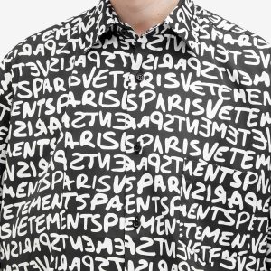 VETEMENTS Grafitti Print Short Sleeve Shirt