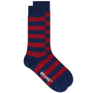 Beams Plus Rib Stripe Sock