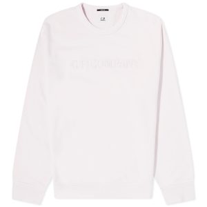 C.P. Company Cotton Diagonal Fleece Logo Sweatshirt