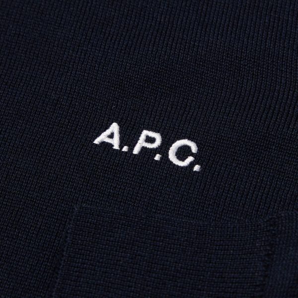 A.P.C. Axel Logo Crew Neck Knit