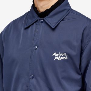 Maison Kitsune Handwriting Logo Coach Jacket