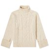 GANNI Chunky Cable Oversized Highneck Pullover Jumper