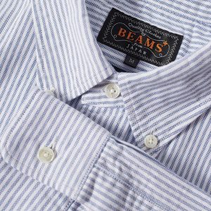 Beams Plus Button Down Candy Stripe Shirt