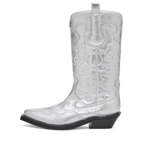 GANNI Embroidered Western Boot