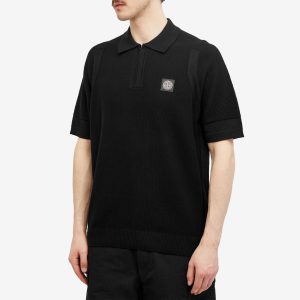 Stone Island Soft Cotton Patch Knitted Polo Shirt