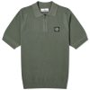 Stone Island Soft Cotton Patch Knitted Polo Shirt