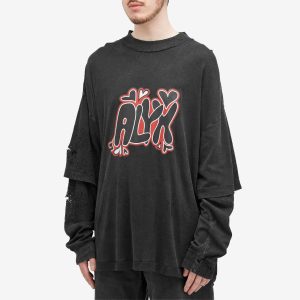 1017 ALYX 9SM Oversized Needle Punch Graphic T-Shirt
