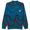 By Parra Colored Soundwave Knitted Polo