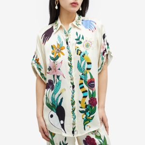 ALÉMAIS Meagan Oversized Silk Shirt