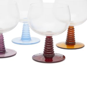 HKliving Swirl Wine Glass Low - Set of 4