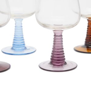 HKliving Swirl Wine Glass High - Set of 4