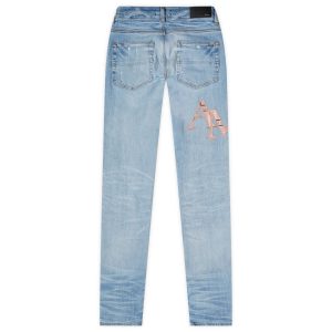 AMIRI Plaid Staggered Logo Jeans