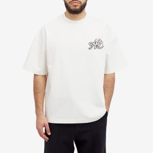 about:blank Initial Logo Mock Neck T-Shirt