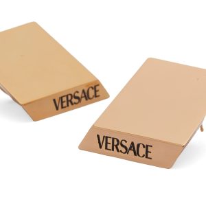Versace Logo Square Earrings