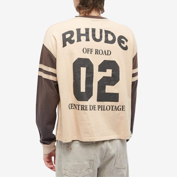 Rhude Long Sleeve Triple R Contrast T-Shirt