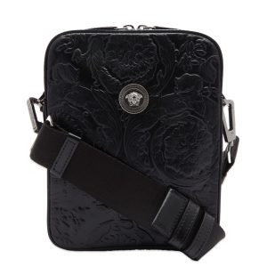 Versace Embossed Barocco Leather Crossbody Bag
