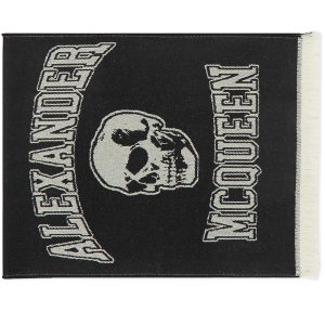 Alexander McQueen Varsity Skull Logo Scarf